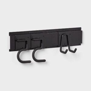 Open Box - Brightroom -  Industrial Hook 6 Hooks Wall Mounted Sh Black